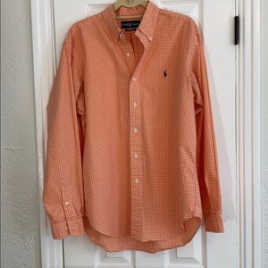 Polo Ralph Lauren Orange Gingham Men’s Buttomdown